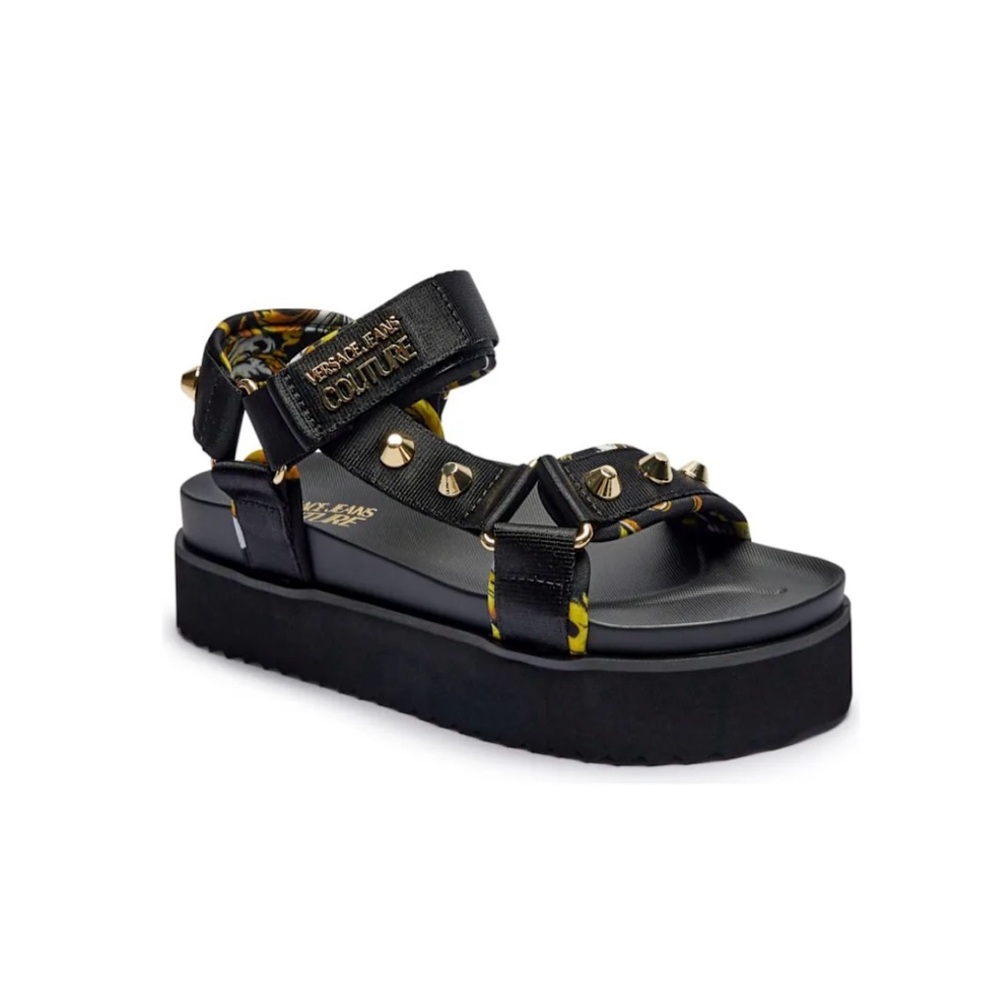 Versace Jeans Couture Collection Black Platform Sandals size 37